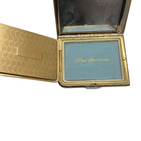 Elgin Compact Deer American Made Silver Tone Gold Tone MCM Retro Chic 50s 60s - Picture 13 of 16